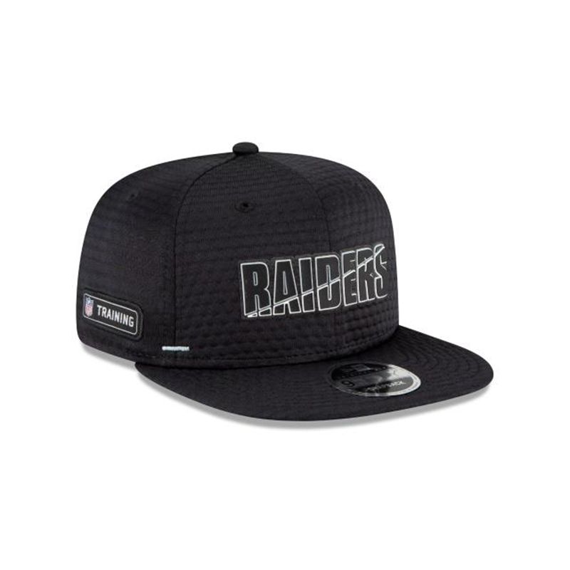 NFL Las Vegas Raiders Official Summer Sideline 9Fifty Snapback (BNF0617) - Black New Era Caps